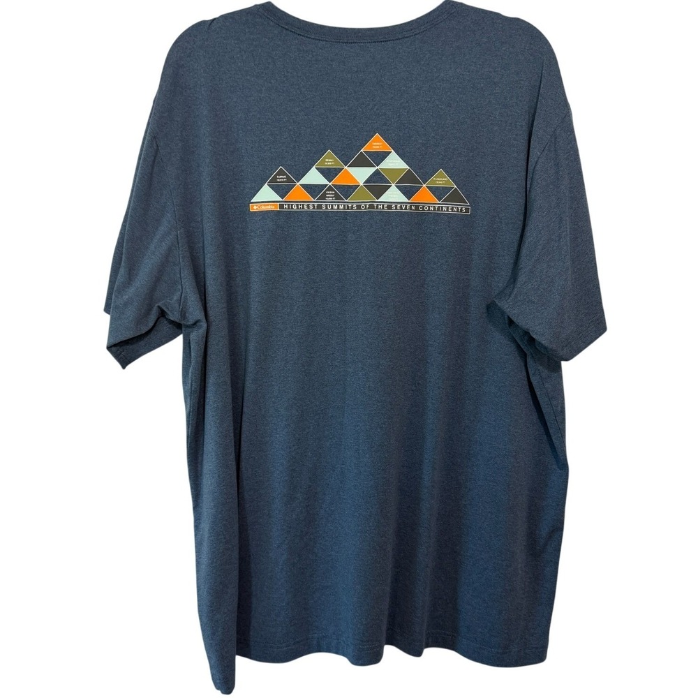 Columbia t-shirt highest summits of the 7 continents 2XL EUC